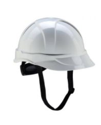 Udyogi HDPE White Chin Strap Safety Helmets VISTA 8000_0