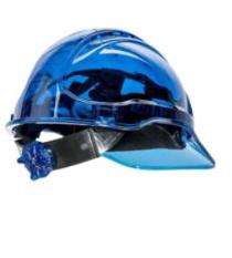 Udyogi Polycarbonate Blue Chin Strap Safety Helmets PV60_0