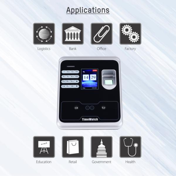 TIMEWATCH ATF305 Face, Fingerprint, Card, Pin 5000 User Time Attendance System_2