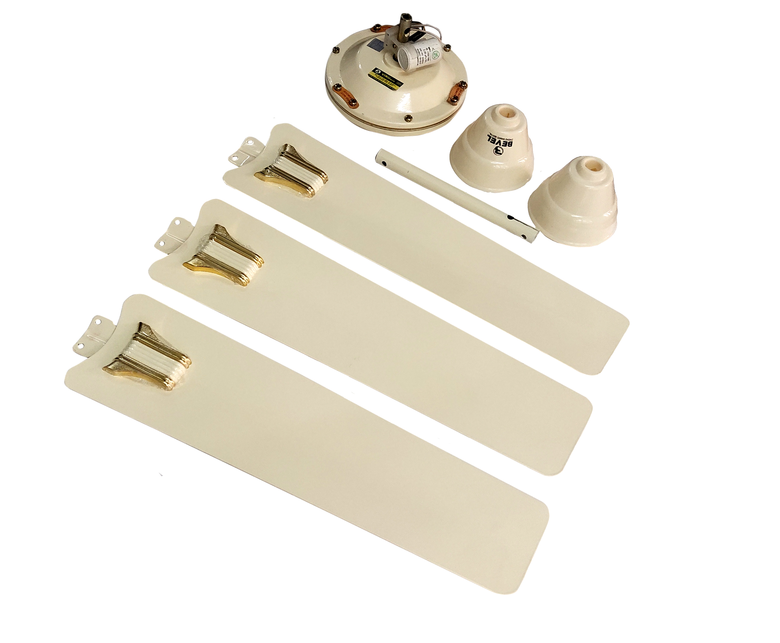Bevel Regular 1200 mm 3 Blades 70 W Ivory Ceiling Fans_1