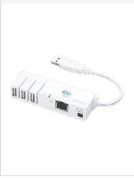 Cadyce USB Adaptors USB 2.0 3 Port Hub W Ethernet_0