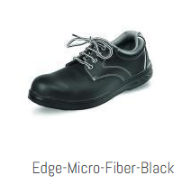 Udyogi Edge Microfiber Leather Steel Toe Safety Shoes Black_0