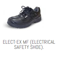 Udyogi ELECT-EX MF Leather Steel Toe Safety Shoes Black_0