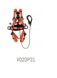UDYOGI Polyester Full Body Simple Hook Double Rope Safety Harness Free Size_0