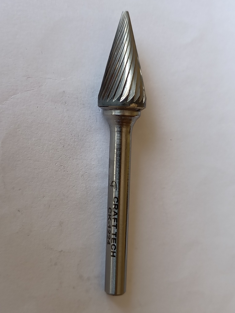 CRAFT TECH 6 mm Cone Rotary Burrs 12.7 mm_1