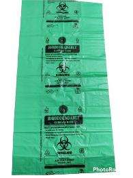 LDPE Biomedical Waste Bags 25 L 50 Microns Green_0