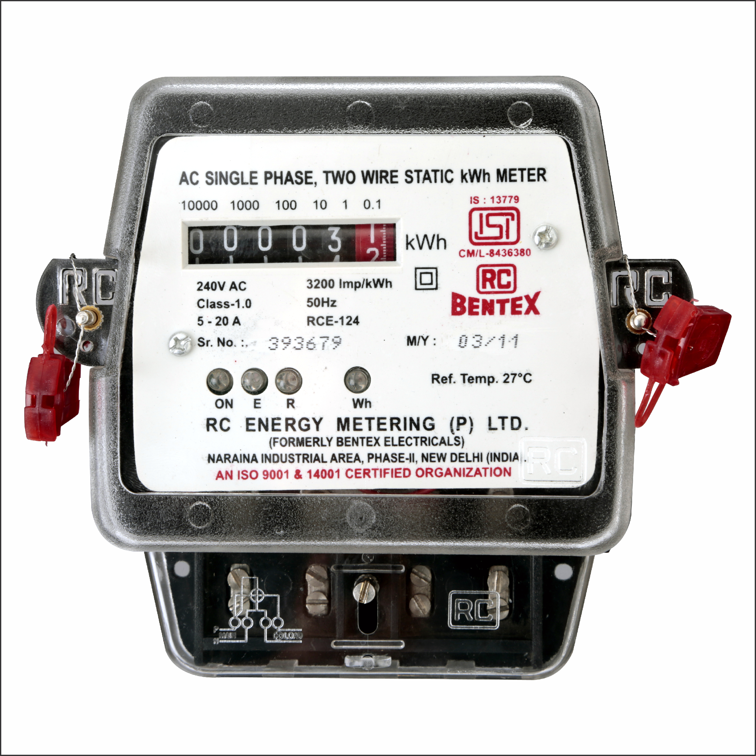 RC Bentex 5 - 20 A Single Phase Counter Energy Meters_0