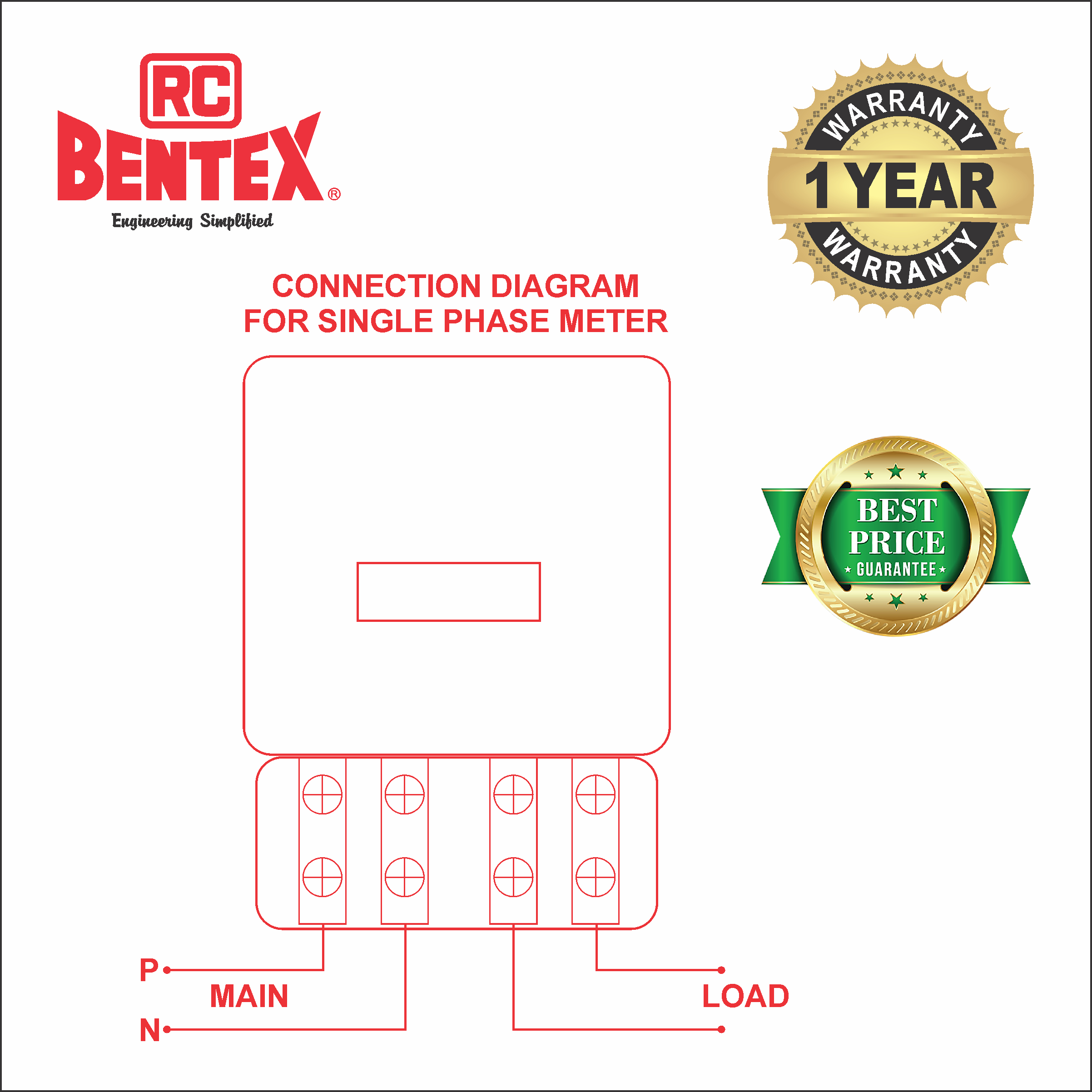RC Bentex 5 - 20 A Single Phase LCD Energy Meters_2