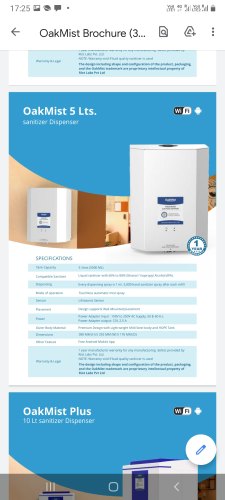 Oakmist Wall Mounted Automatic Sanitizer Dispenser_1