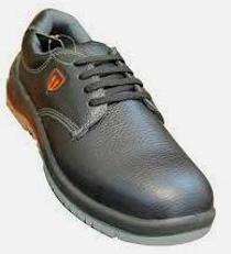 TAGRA Leather Steel Toe Safety Shoes Black_0