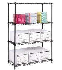 Rackwell Mild Steel Wire Shelves 4 Layers Industrial Racks 4 - 5 ft_0