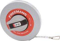 FREEMANS 13 mm Steel Measuring Tapes Leatherette 10 m Grey_0