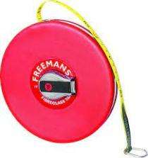 FREEMANS 13 mm Steel Measuring Tapes Leatherette+ 10 m Red_0