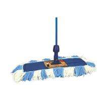 Flat Head Mop Synthetic Cloth 45 x 8 cm Blue and White_0