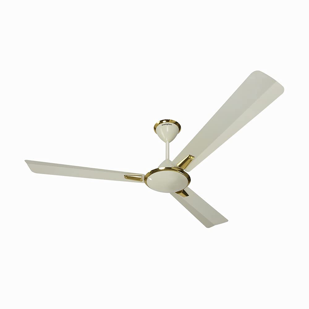 Crompton Regular 1200 mm 3 Blades 72 W White, Brown Ceiling Fans_0