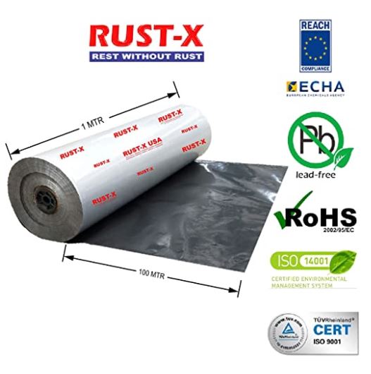 RUST-X Plain 150 GSM 1 m 100 m Aluminium Foil_1
