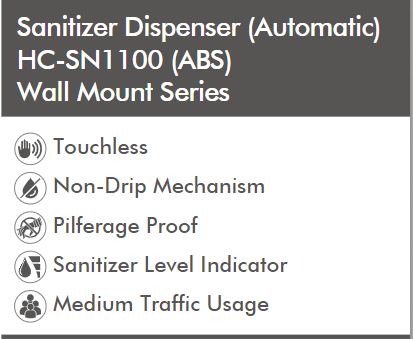 HygieniCARE Wall Mounted Automatic Sanitizer Dispenser_1