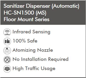 HygieniCARE Floor Mounted Automatic Sanitizer Dispenser_1