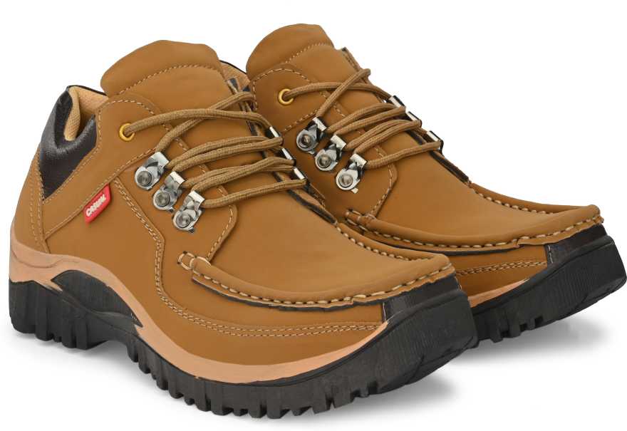 BREYME BR-03 Synthetic Plain Toe Safety Shoes Brown_1