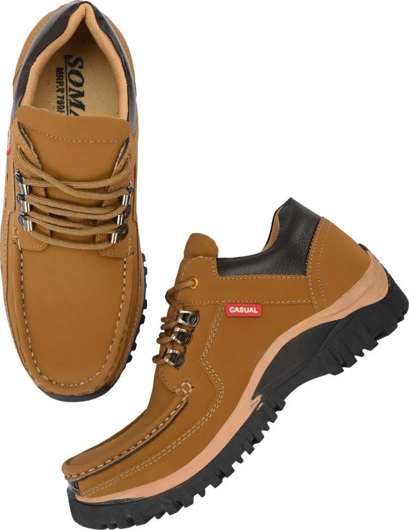 BREYME BR-03 Synthetic Plain Toe Safety Shoes Brown_2