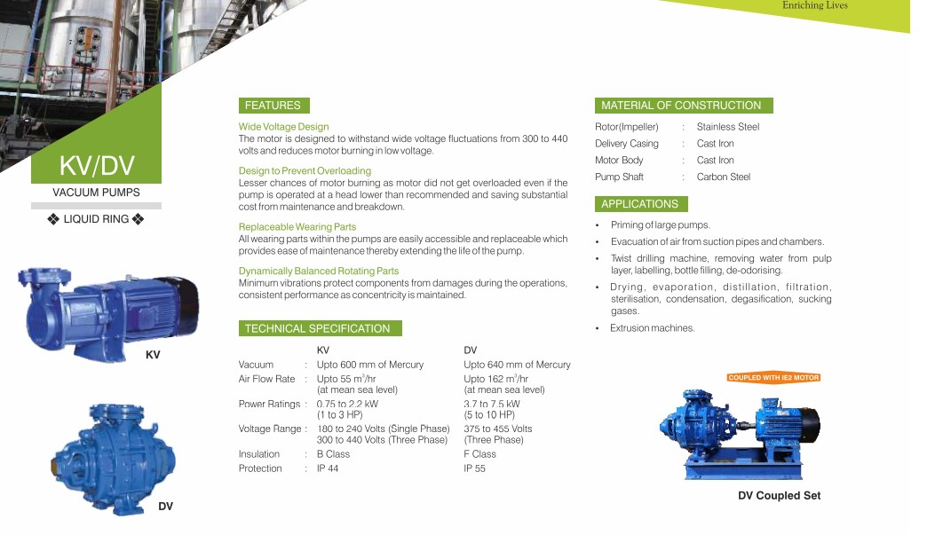 Kirloskar KV 1 hp 3000 rpm Vacuum Pumps_1