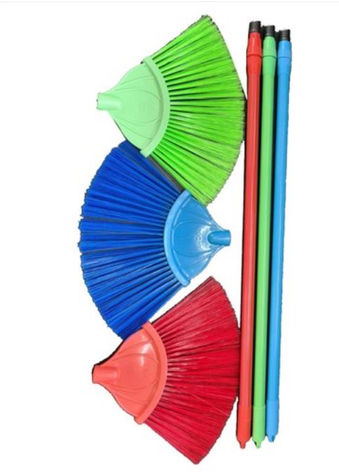 Plastic Diamond Jala Broom  Green_1