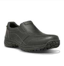 Leather PVC Toe Safety Shoes Black_0
