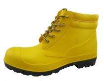 Leather Steel Toe Safety Shoes Yellow_0