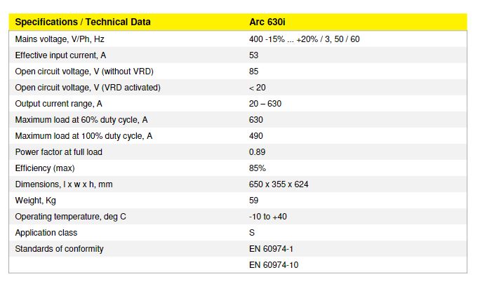 ESAB TIG Welding Machine ARC 630i 400 V_1