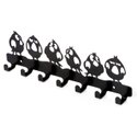 Spillbox Key Stands Mild Steel 27 x 10 cm 7 Hooks Black_1