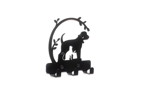 Spillbox Key Stands Mild Steel 18 x 11 cm 3 Hooks Black_1