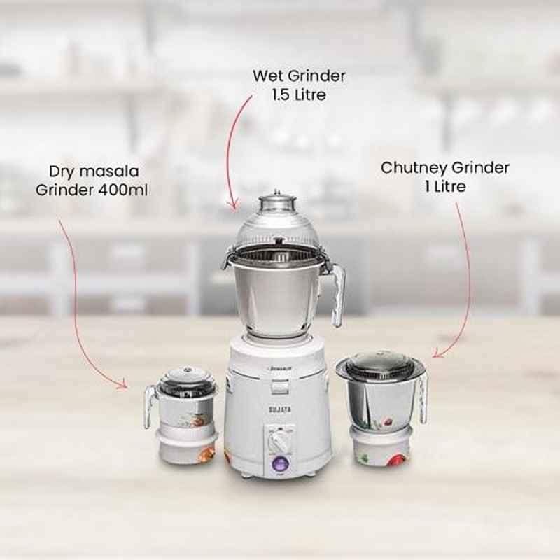 Mixer Grinder 900 W 3 Jar Elegant White_1