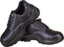 Suede Leather Rubber Toe Safety Shoes Black_0