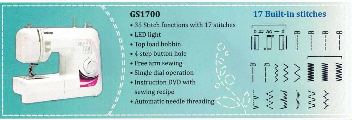 Brother 1 Needle Manually Operated Sewing Machine_1