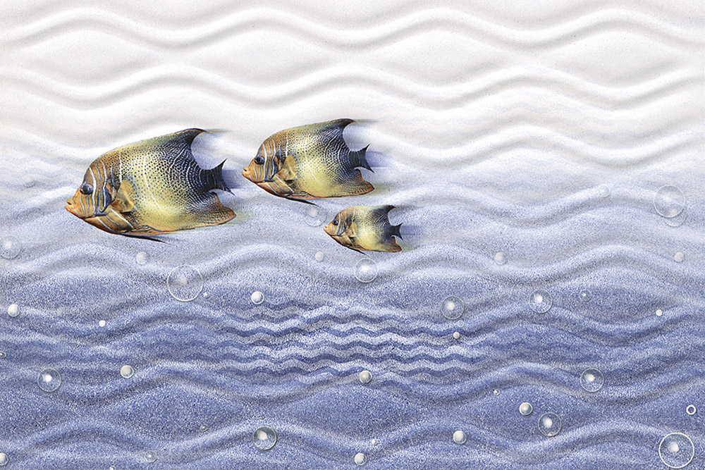 JOHNSON Aquarium Blue 30 x 45 cm Blue Glossy Vitrified Tile_1