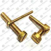 M6 Brass Round Head Bolts 15 mm_0