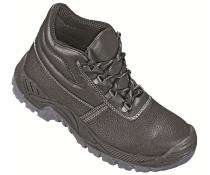 Split Leather Steel Toe Safety Shoes Black_0
