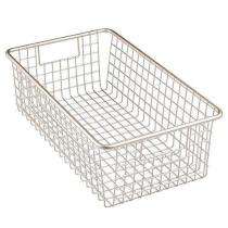 Stainless Steel Rectangular Basket Kitchen Storage Organiser_0