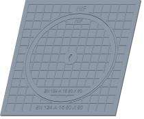 NIF manhole covers Ductile Iron Square Square frame circular cover Drain Cover Frame EHD-35_0