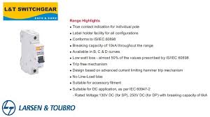 L&T BB10060C Single Pole 6 A C Curve MCB_2