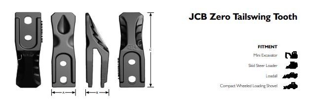 JCB JCB 3DX Backhoe Loader Bucket Tooth 331/62841_1