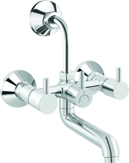 Bright Chrome Finish 2 in 1 Wall Mixer Faucet Fusion FU14_0
