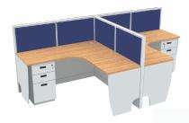 Executive Office Tables Inntal Beech & Silver Grey PLPB and MDF Board_0