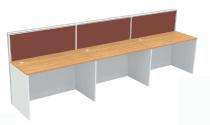 Workstation Office Tables Inntal Beech & Silver Grey PLPB & MDF Board_0