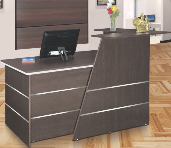 Reception Office Tables Brown Wood_1