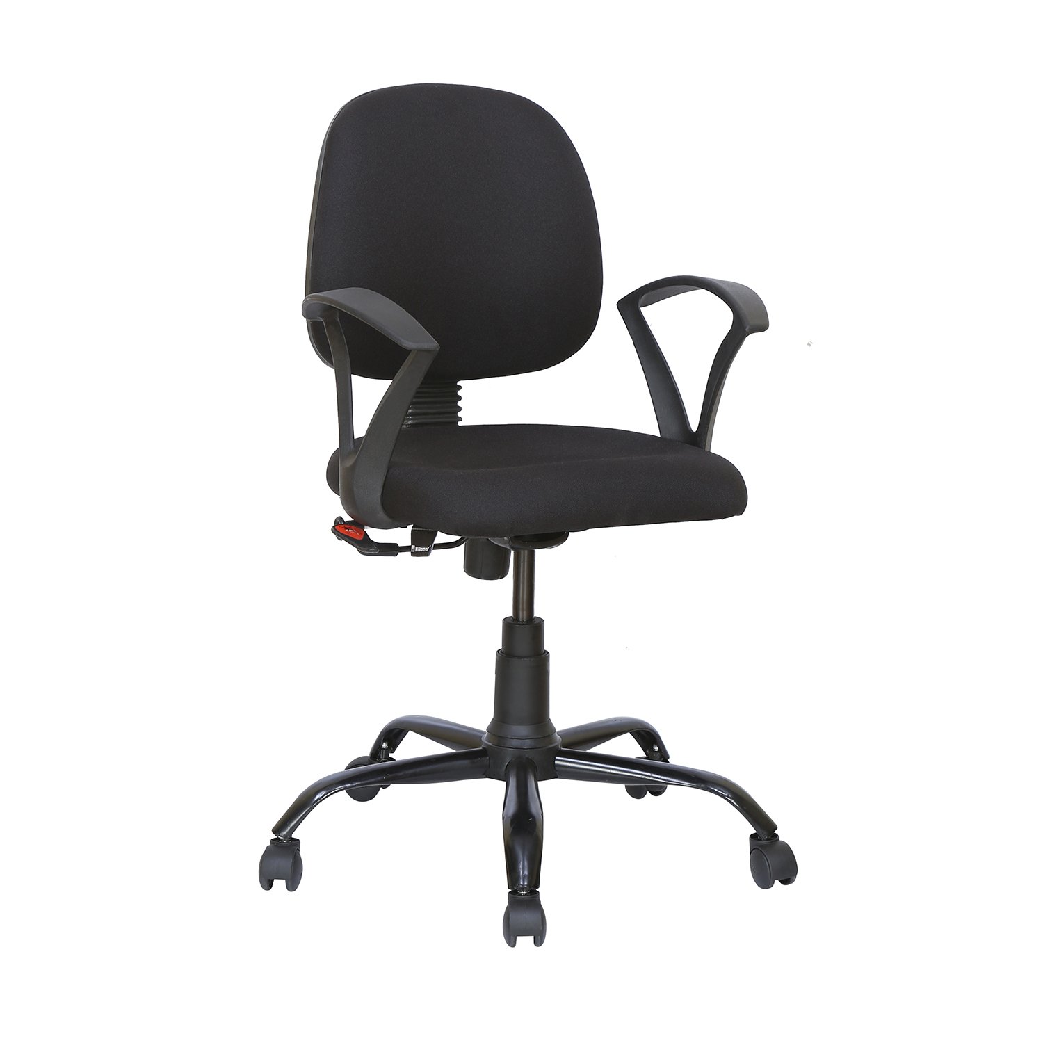 Revolving Black 700 x 1040 x 700 mm Fabric Office Chairs_1