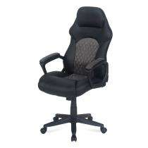 Revolving Black 710 x 1240 x 710 mm Leatherette Office Chairs_0