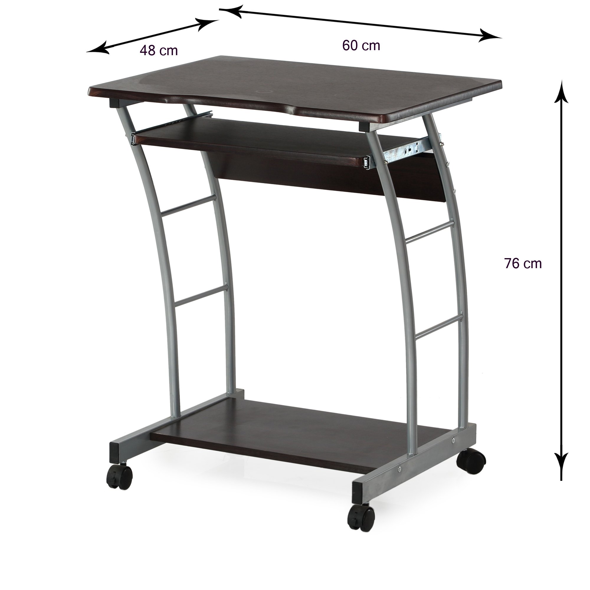 Computer Office Tables Black/walnut Engineered Wood_1
