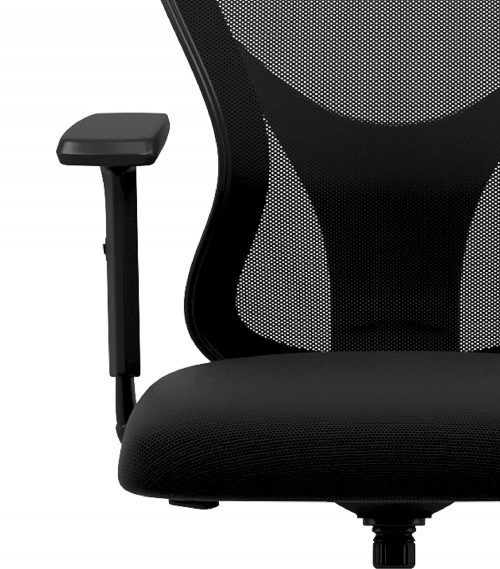 Revolving Chair. Black 500 x 530 x 2300 mm Breathable Mesh Office Chairs_2