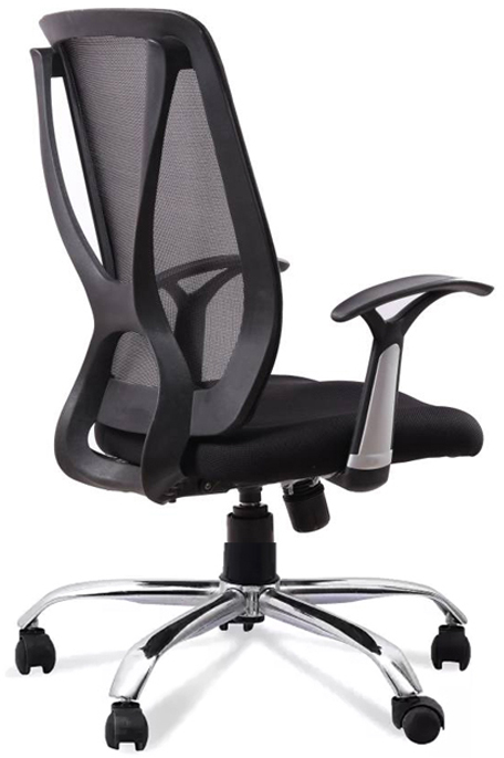 Revolving Black 480 x 540 x 990 mm High Quality Fiber Base Office Chairs_1
